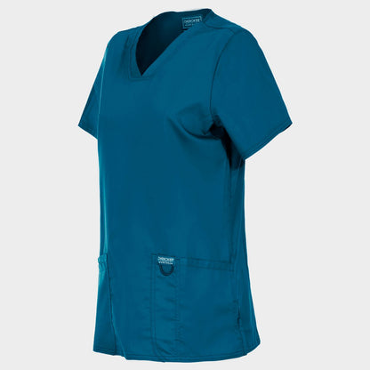 Tunică medicală de damă CHEROKEE V-NECK CARIBBEAN BLUE WWE620