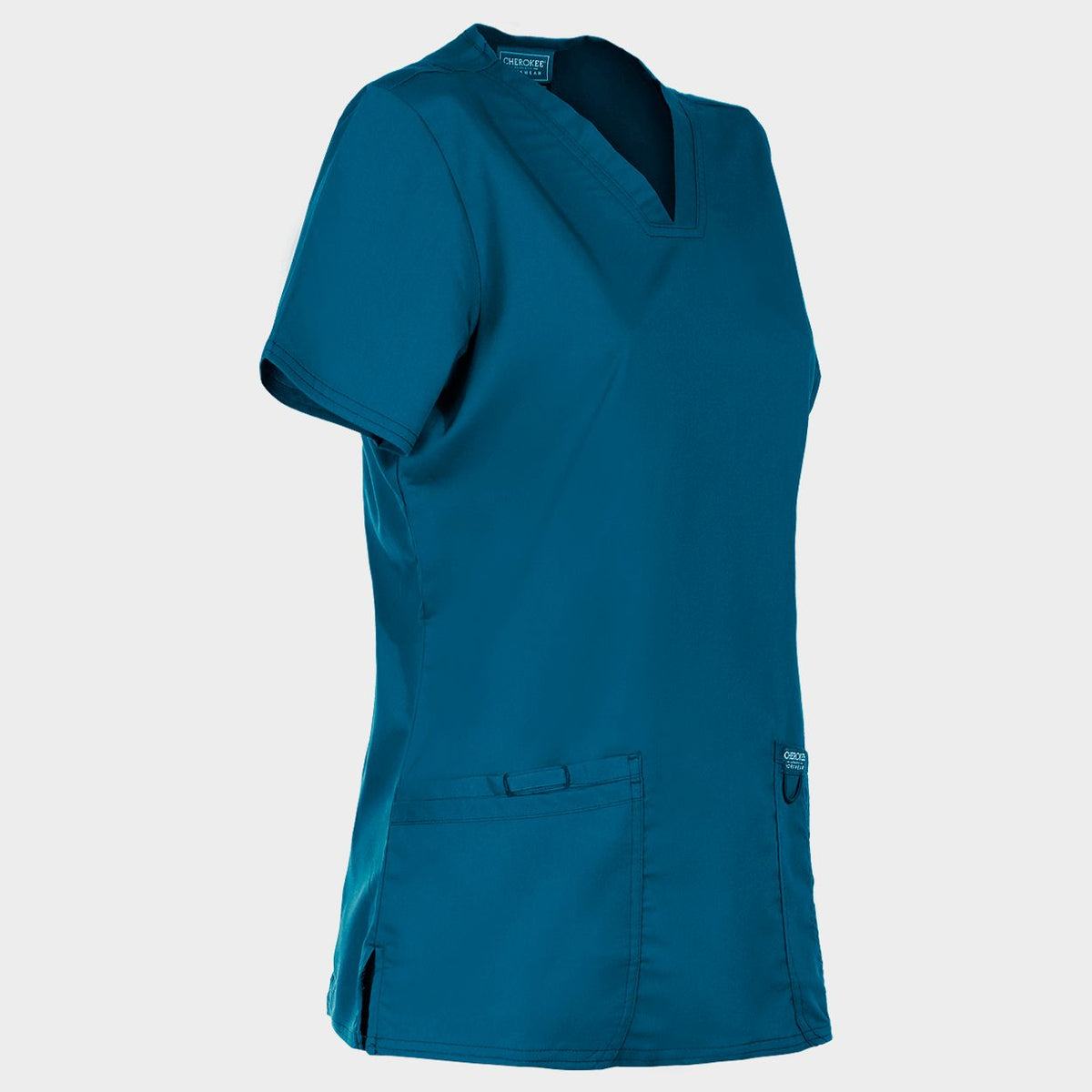 Tunică medicală de damă CHEROKEE V-NECK CARIBBEAN BLUE WWE620