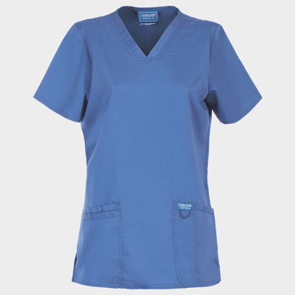 Tunică medicală de damă CHEROKEE V-NECK ALBASTRU DESCHIS WWE620