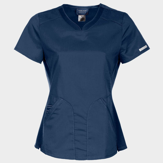 Tunică medicală de bărbat CHEROKEE V-NECK ALBASTRU ÎNCHIS WWE601