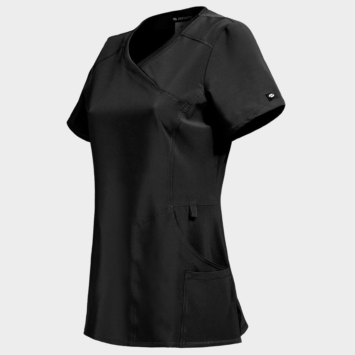 Tunică medicală pentru femei CHEROKEE WRAP NEGRU CKE2625A