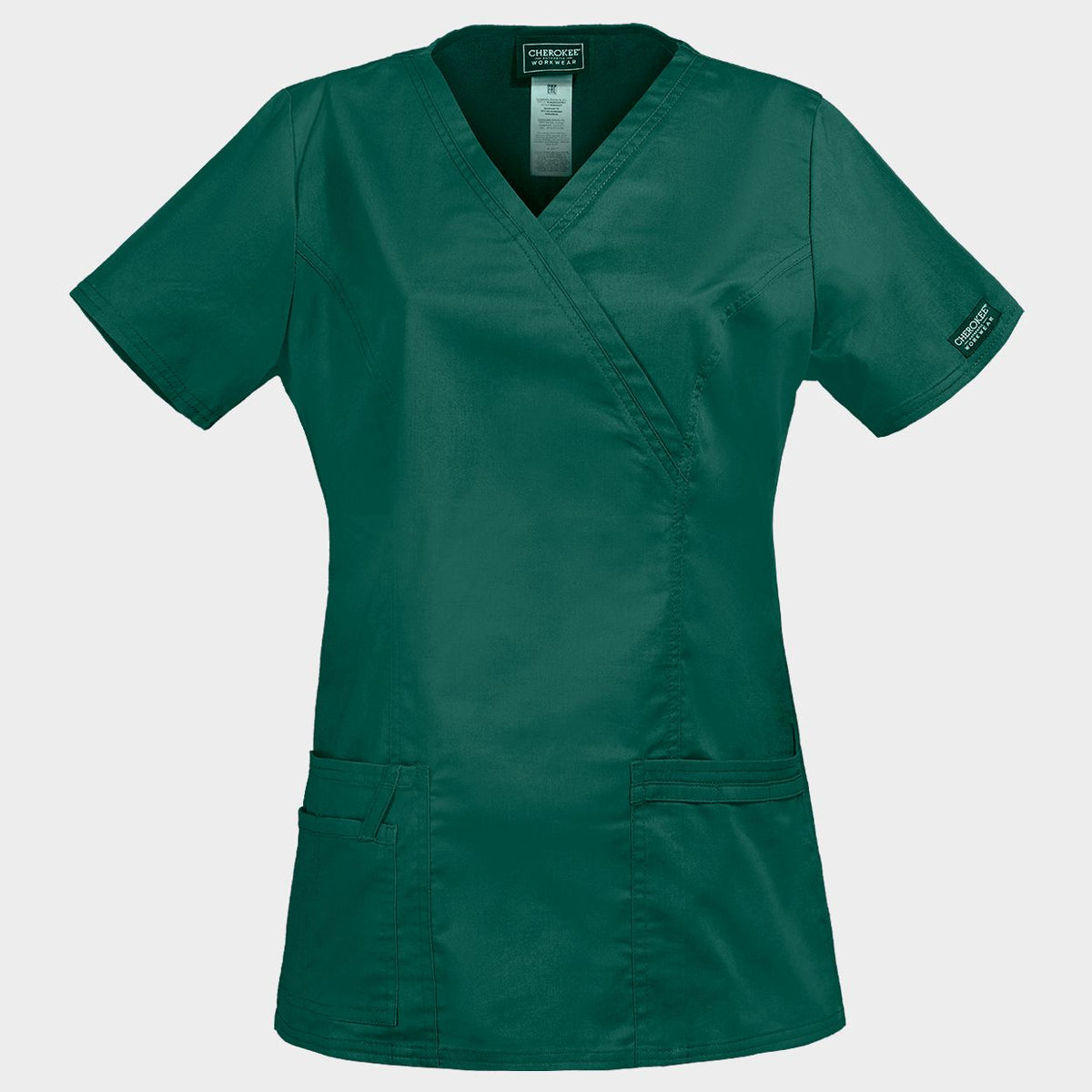 Tunică medicală pentru femei CHEROKEE WRAP NEGRU WWE4728