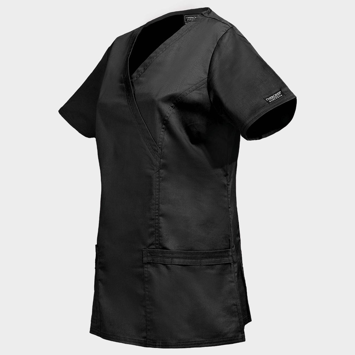 Tunică medicală pentru femei CHEROKEE WRAP NEGRU WWE4728