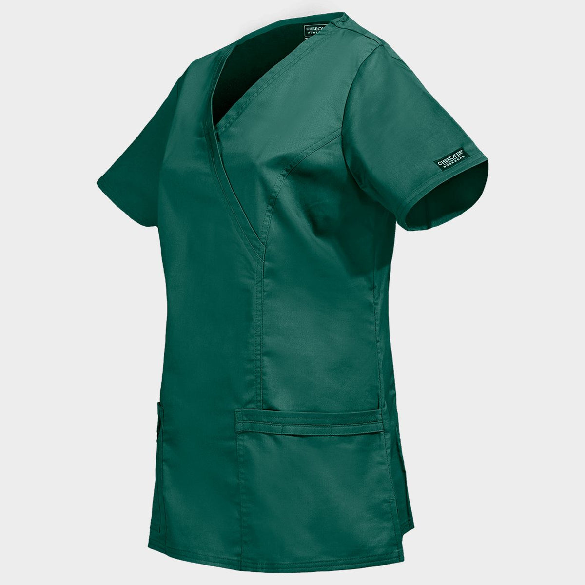 Tunică medicală pentru femei CHEROKEE WRAP NEGRU WWE4728