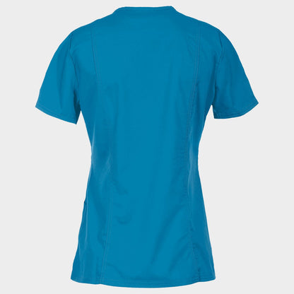 Tunică medicală de damă CHEROKEE WRAP CARIBBEAN BLUE WWE610