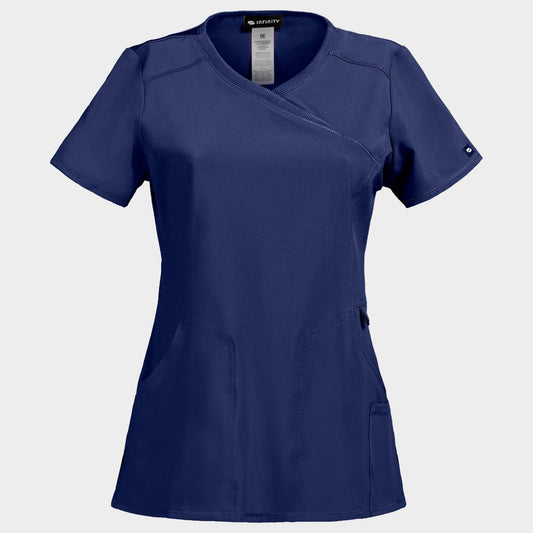 Tunică medicală pentru femei CHEROKEE WRAP ALBASTRU ÎNCHIS CKE2625A