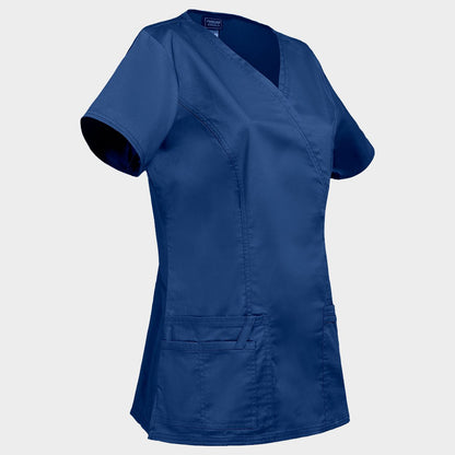 Tunică medicală pentru femei CHEROKEE WRAP ALBASTRU ÎNCHIS WWE4728