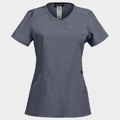 Tunică medicală pentru femei CHEROKEE WRAP GRI CKE2625A