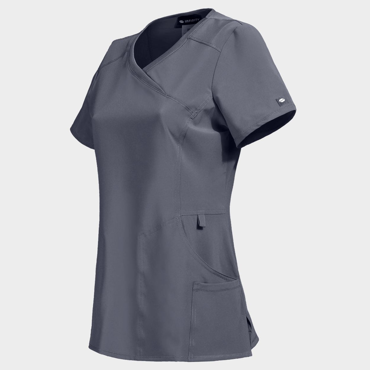 Tunică medicală pentru femei CHEROKEE WRAP GRI CKE2625A