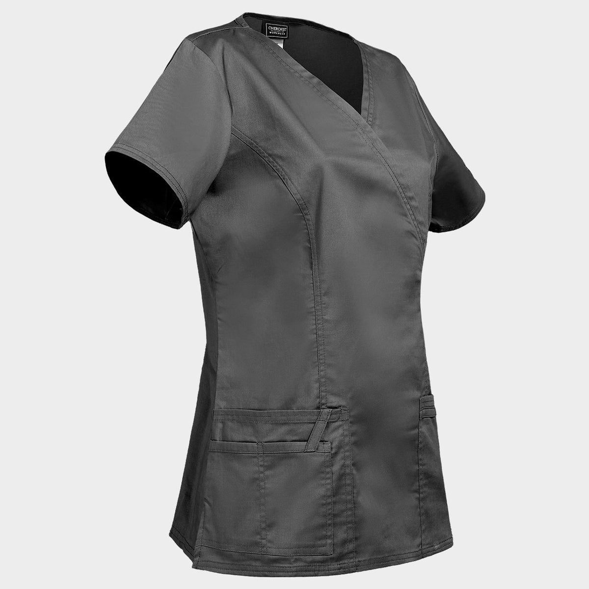 Tunică medicală pentru femei CHEROKEE WRAP GRI WWE4728