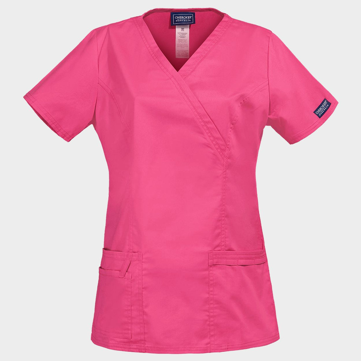 Tunică medicală pentru femei CHEROKEE WRAP ROZ WWE4728