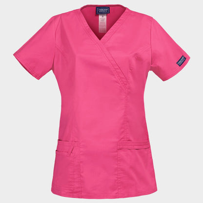 Tunică medicală pentru femei CHEROKEE WRAP ROZ WWE4728