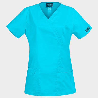 Tunică medicală pentru femei CHEROKEE WRAP TURQUOISE WWE4728