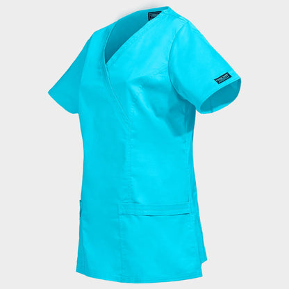 Tunică medicală pentru femei CHEROKEE WRAP TURQUOISE WWE4728