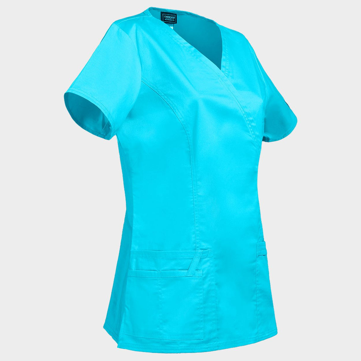Tunică medicală pentru femei CHEROKEE WRAP TURQUOISE WWE4728