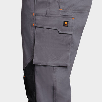 Salopetă de lucru STENSO MELBOURNE STRETCH GREY/BLACK