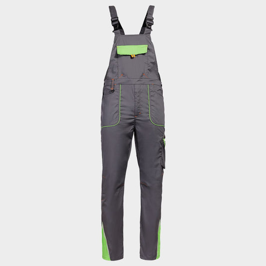Pantaloni de salopete STENSO PRISMA LIGHT STRETCH GRI/VERDE