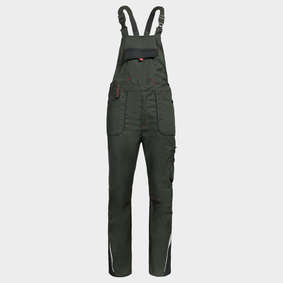 Pantaloni de salopete STENSO PRISMA LIGHT STRETCH KAKI/NEGRU