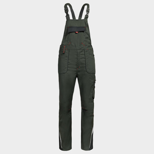 Pantaloni de salopete STENSO PRISMA LIGHT STRETCH KAKI/NEGRU