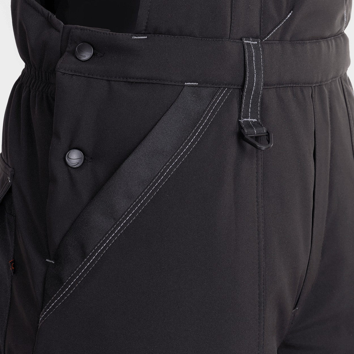 Salopetă de lucru STENSO REVOLT SOFTSHELL WINTER NEGRU