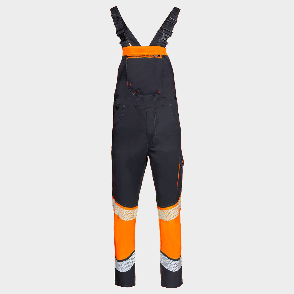 Pantaloni cu pieptar STENSO PRIMO HV LIGHT STRETCH ORANGE