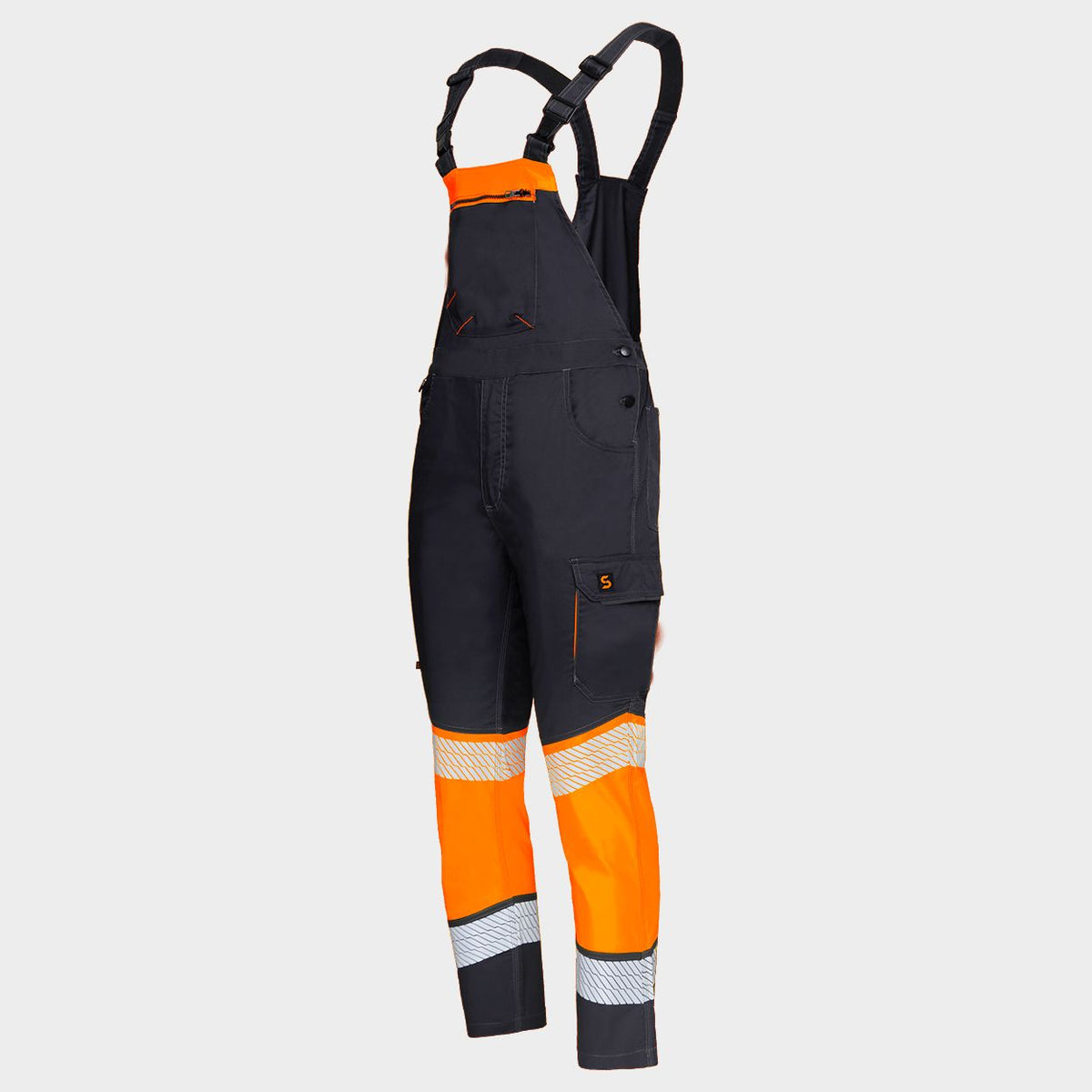 Pantaloni cu pieptar STENSO PRIMO HV LIGHT STRETCH ORANGE