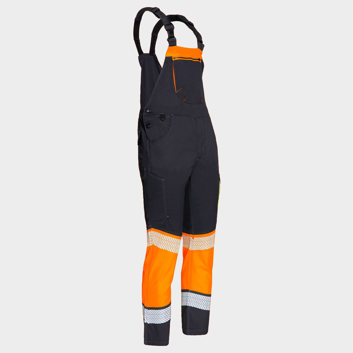 Pantaloni cu pieptar STENSO PRIMO HV LIGHT STRETCH ORANGE
