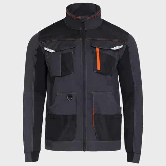 Jachetă de lucru STENSO KASTOR STRETCH GREY/ORANGE
