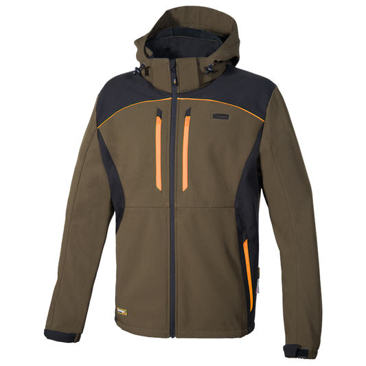 Geacă de lucru COFRA KLARBO SOFTSHELL WINTER MARO/NEGRU/PORTOCALIU
