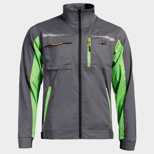 Jachetă de lucru STENSO PRISMA LIGHT STRETCH GRI/VERDE