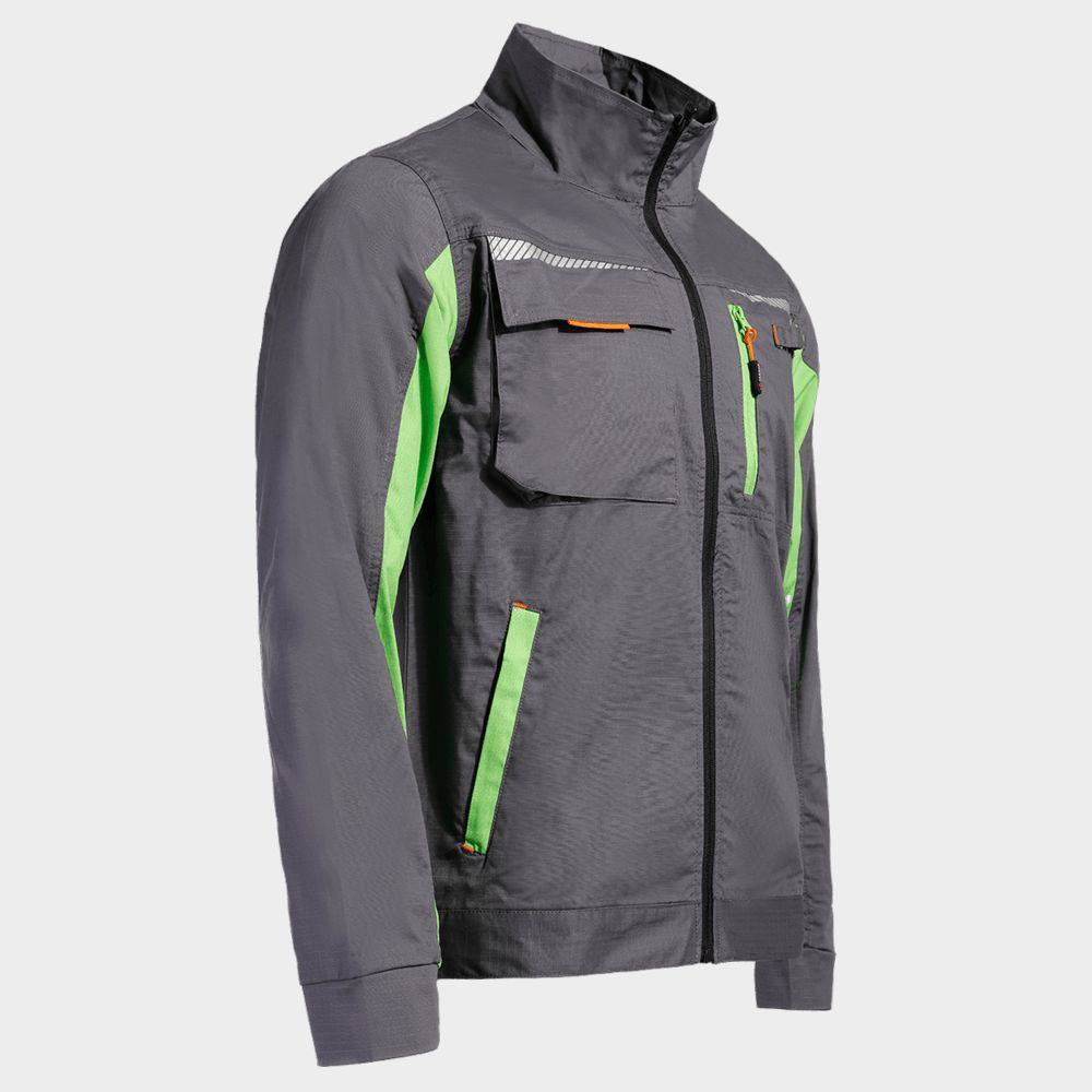 Jachetă de lucru STENSO PRISMA LIGHT STRETCH GRI/VERDE