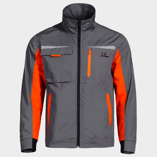 Jachetă de lucru STENSO PRISMA LIGHT STRETCH GRI/PORTOCALIU