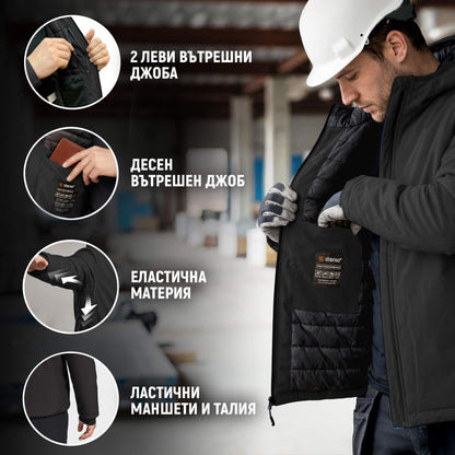 Jachetă de lucru STENSO REEF PAD SOFTSHELL BLACK