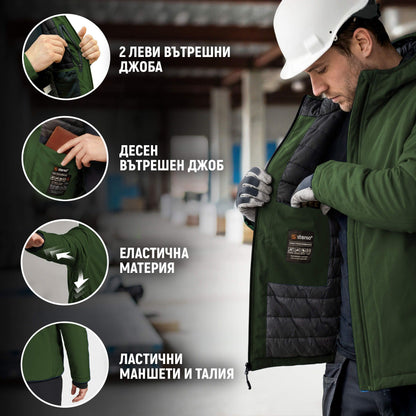 Jachetă de lucru STENSO REEF PAD SOFTSHELL MILITARY GREEN