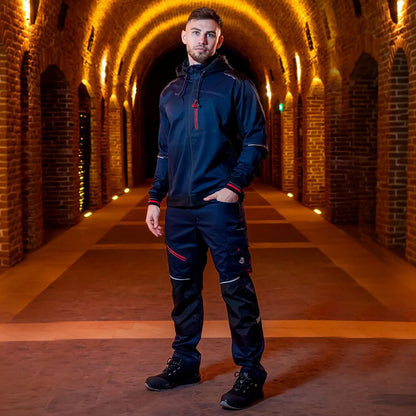 Jachetă de lucru STENSO REVOLT 4STRETCH BLEUMARIN/NEGRU/ROȘU