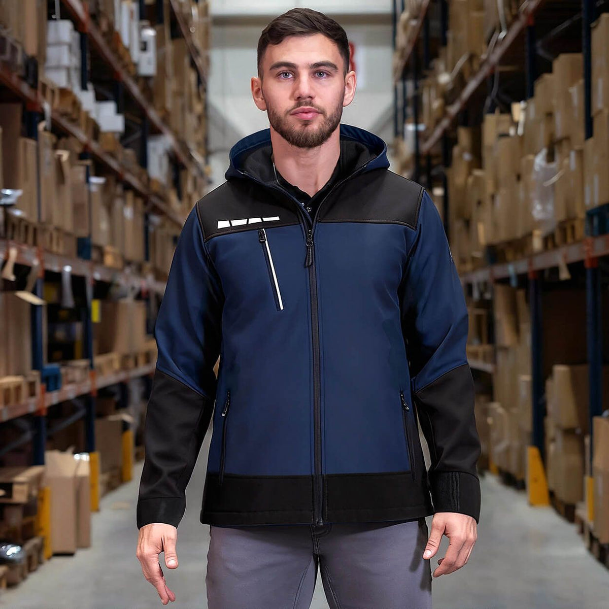 Geacă de lucru STENSO RUNE SOFTSHELL BLUE/BLACK