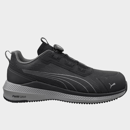 Încălțăminte de protecție PUMA SLIDE BLACK DISC LOW S1PS ESD FO HRO SR