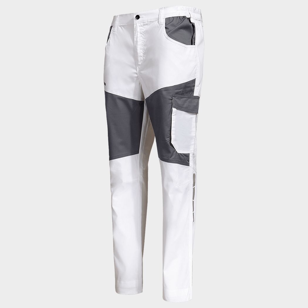Pantaloni de lucru STENSO EOS STRETCH WHITE/GREY