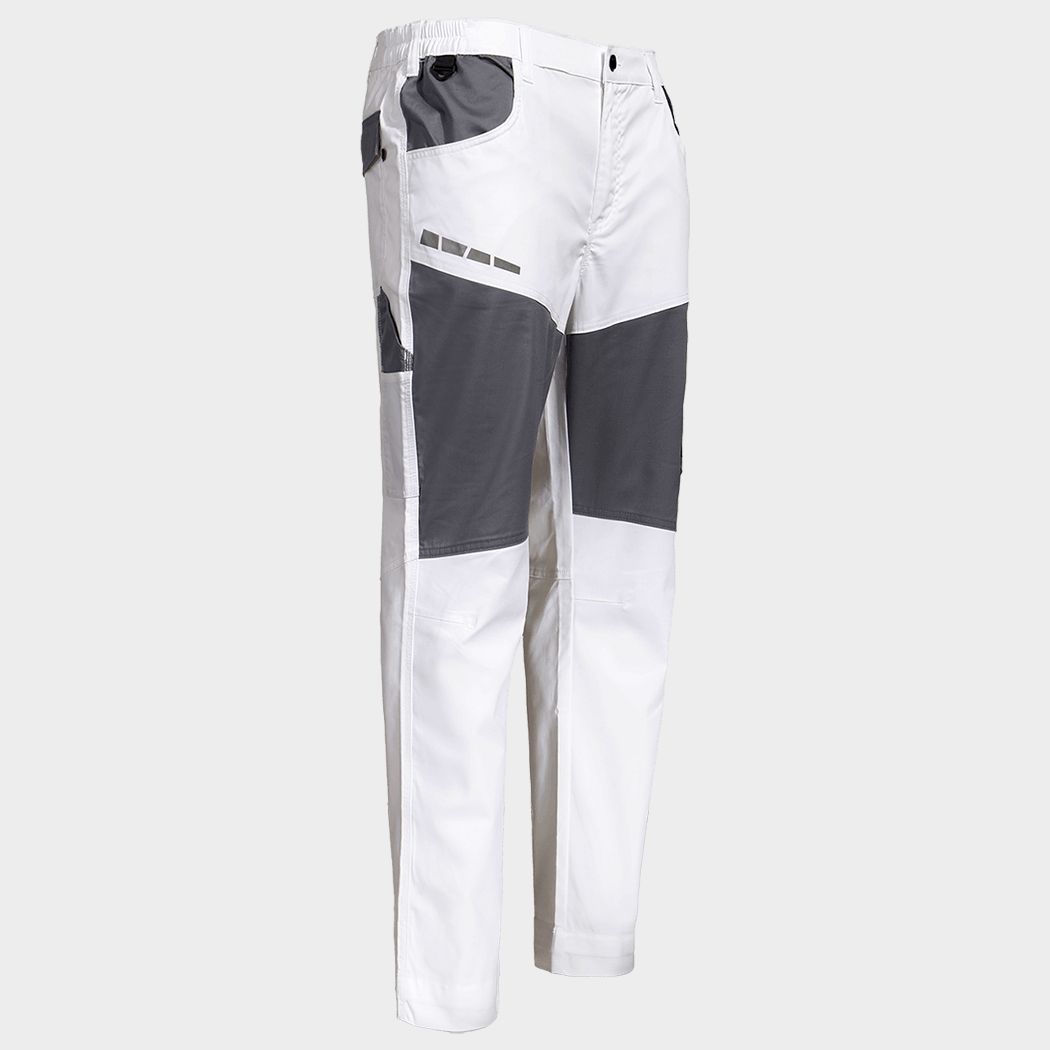 Pantaloni de lucru STENSO EOS STRETCH WHITE/GREY