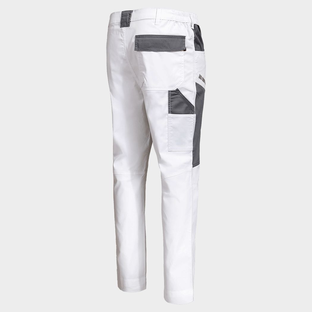 Pantaloni de lucru STENSO EOS STRETCH WHITE/GREY