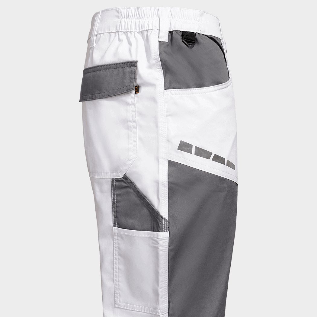 Pantaloni de lucru STENSO EOS STRETCH WHITE/GREY
