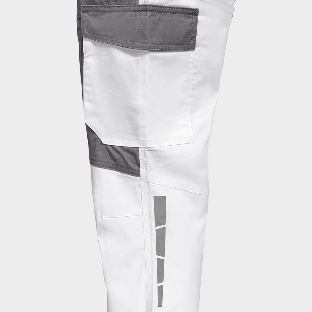 Pantaloni de lucru STENSO EOS STRETCH WHITE/GREY