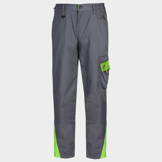 Pantaloni de lucru STENSO PRISMA LIGHT STRETCH GRI/VERDE