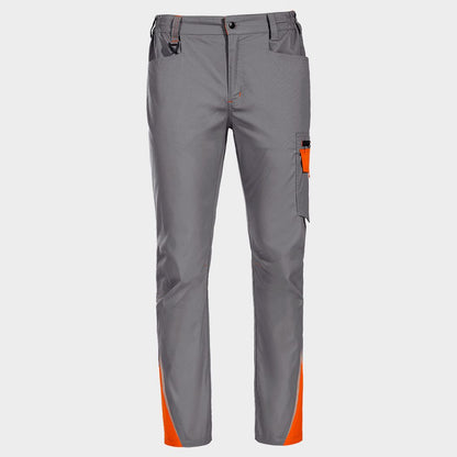 Pantaloni de lucru STENSO PRISMA LIGHT STRETCH GRI/PORTOCALIU