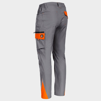 Pantaloni de lucru STENSO PRISMA LIGHT STRETCH GRI/PORTOCALIU