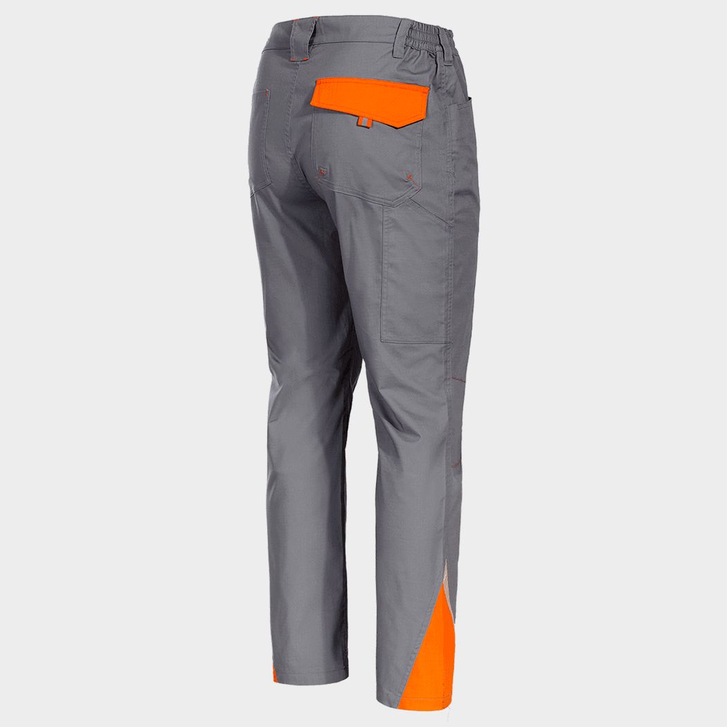 Pantaloni de lucru STENSO PRISMA LIGHT STRETCH GRI/PORTOCALIU