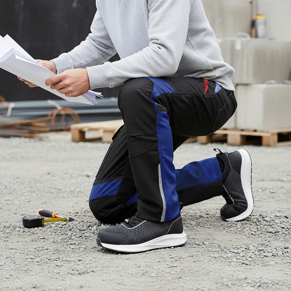 Pantaloni de lucru STENSO PRISMA SOFTSHELL 2.0 ALBASTRU NEGRU/ÎNCHIS