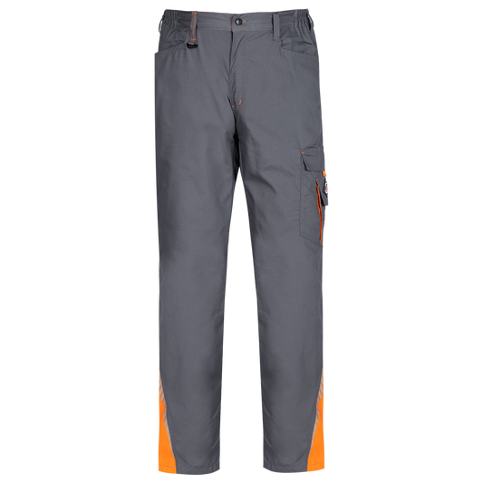Pantaloni de lucru STENSO PRISMA VARĂ GRI/PORTOCALIU