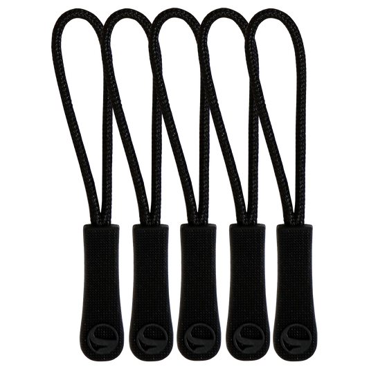 Zipper puller STENSO NEGRU 5 buc
