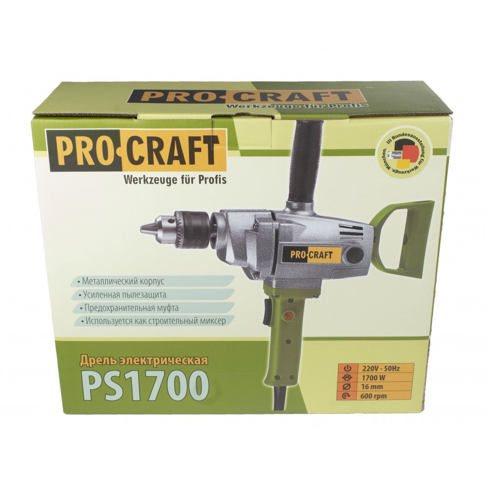 PS1700 masina de gaurit cu amestecator Procraft, produsul contine taxa timbru verde 2.5 Ron